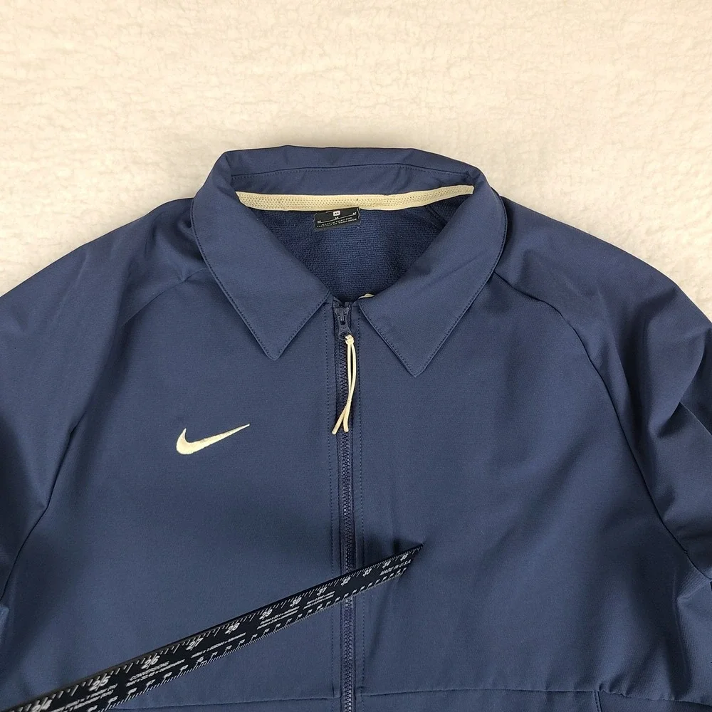Nike Football Mens Medium Navy Therma Coach Full Zip Performance Tech CI4472-420